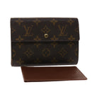 LOUIS VUITTON Monogram Porte Tresor Etui Papie Wallet M61202 LV Auth 48092-1