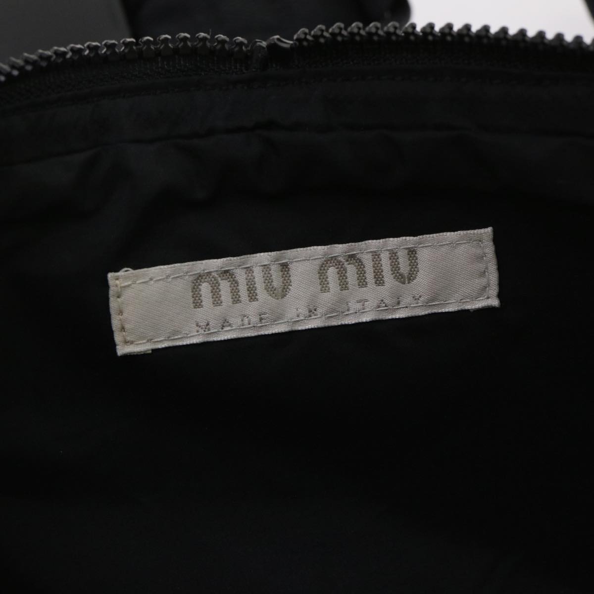 Miu Miu Waist bag Nylon Black Gray Auth 48094