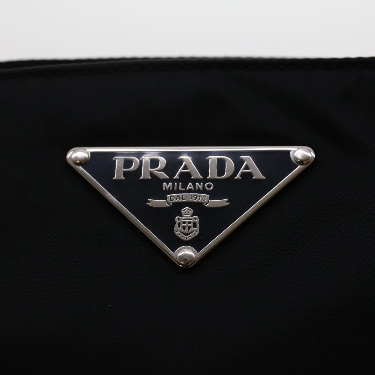 PRADA Hand Bag Nylon 2way Black Auth 48143