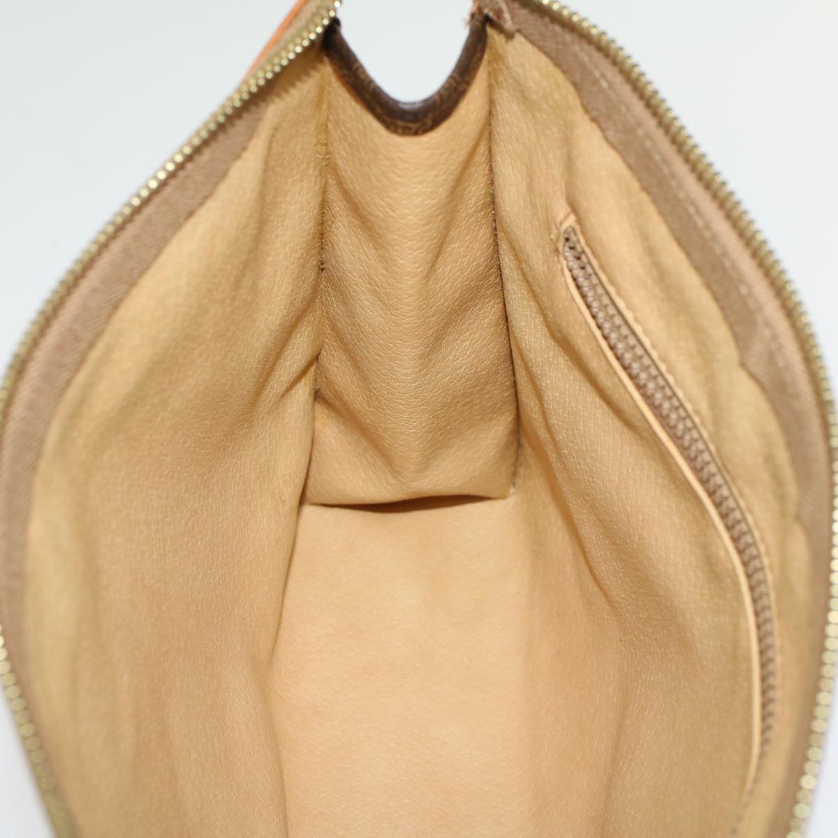 CELINE Macadam Canvas Clutch Bag PVC Leather Brown Auth 48205