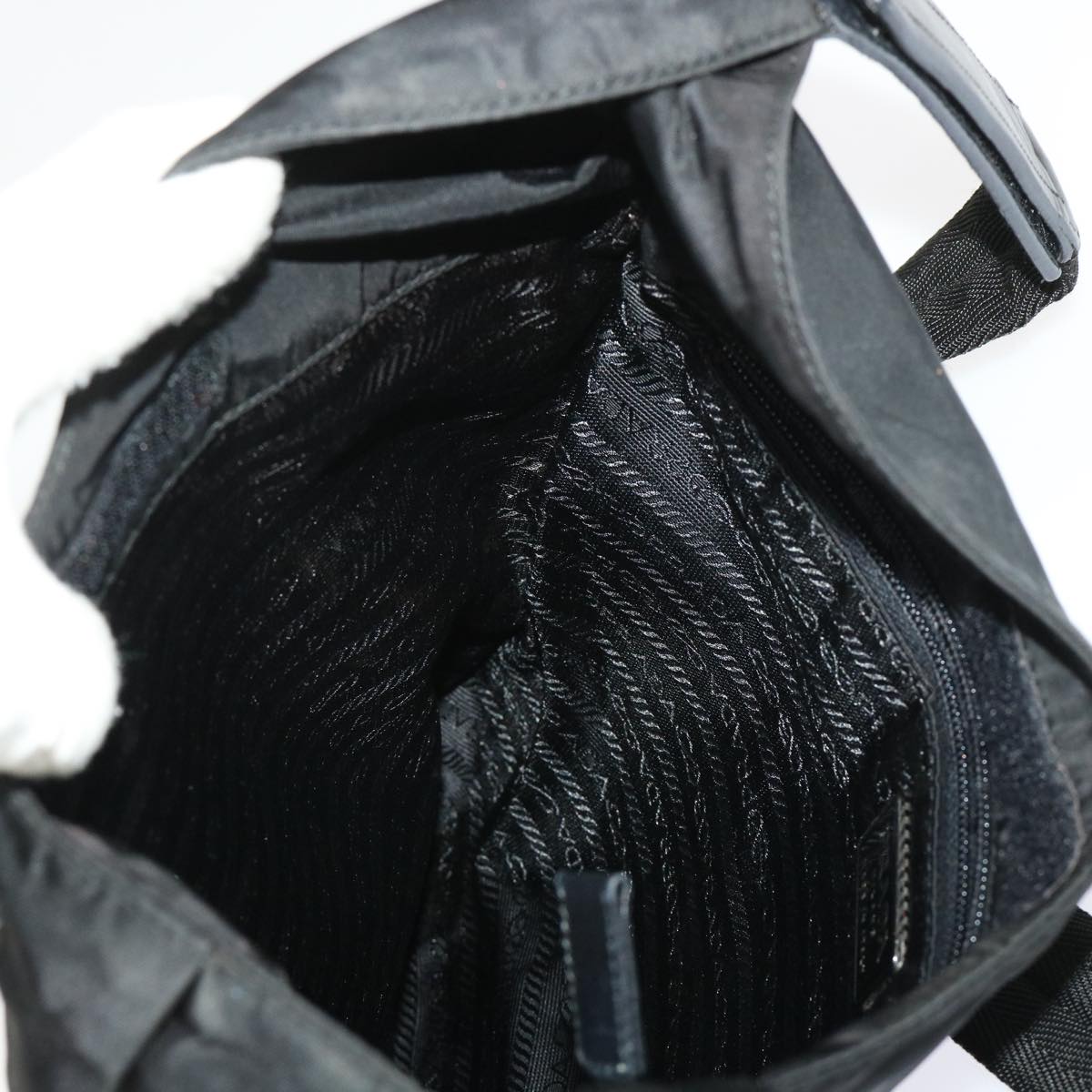 PRADA Shoulder Bag Nylon Black Auth 48212