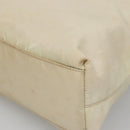 PRADA Hand Bag Nylon Beige Auth 48236-10