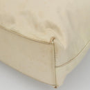 PRADA Hand Bag Nylon Beige Auth 48236-12