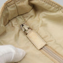 PRADA Hand Bag Nylon Beige Auth 48236-15