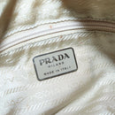 PRADA Hand Bag Nylon Beige Auth 48236-17
