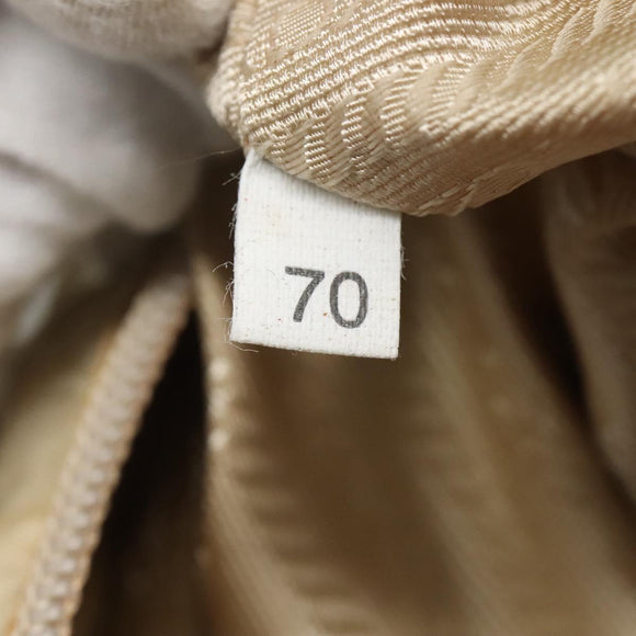 PRADA Hand Bag Nylon Beige Auth 48236