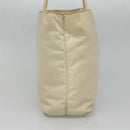 PRADA Hand Bag Nylon Beige Auth 48236-4