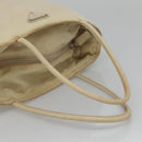 PRADA Hand Bag Nylon Beige Auth 48236-7