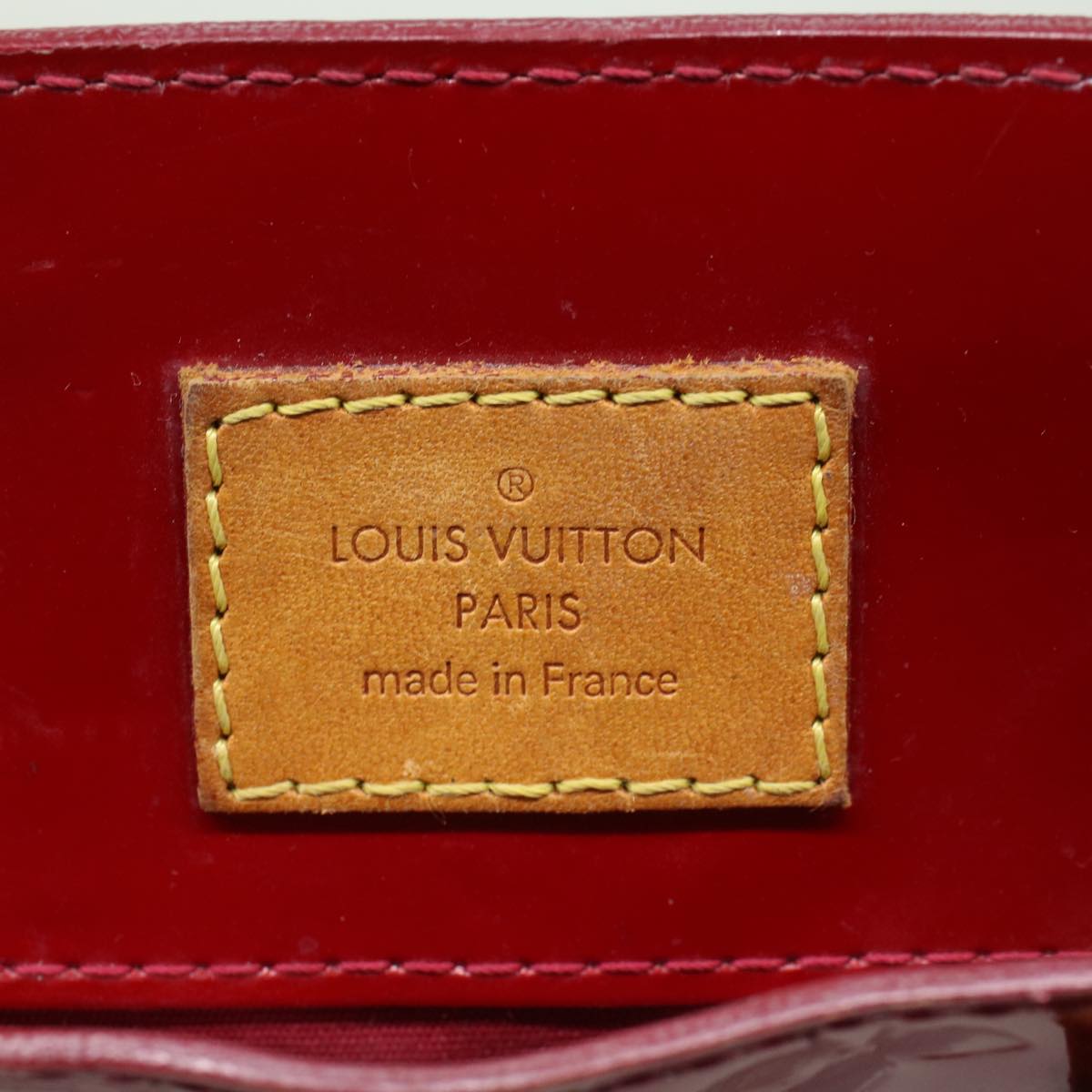 LOUIS VUITTON Monogram Vernis Reade PM Hand Bag Pomme D'amour M91990 Auth 48391