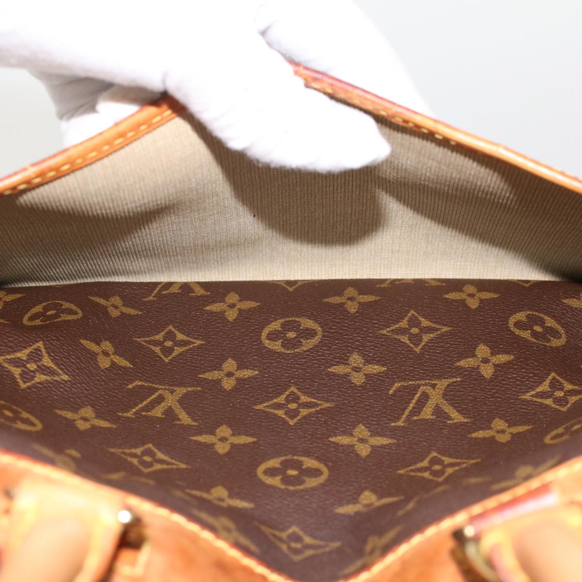 LOUIS VUITTON Monogram Deauville Hand Bag M47270 LV Auth 48418