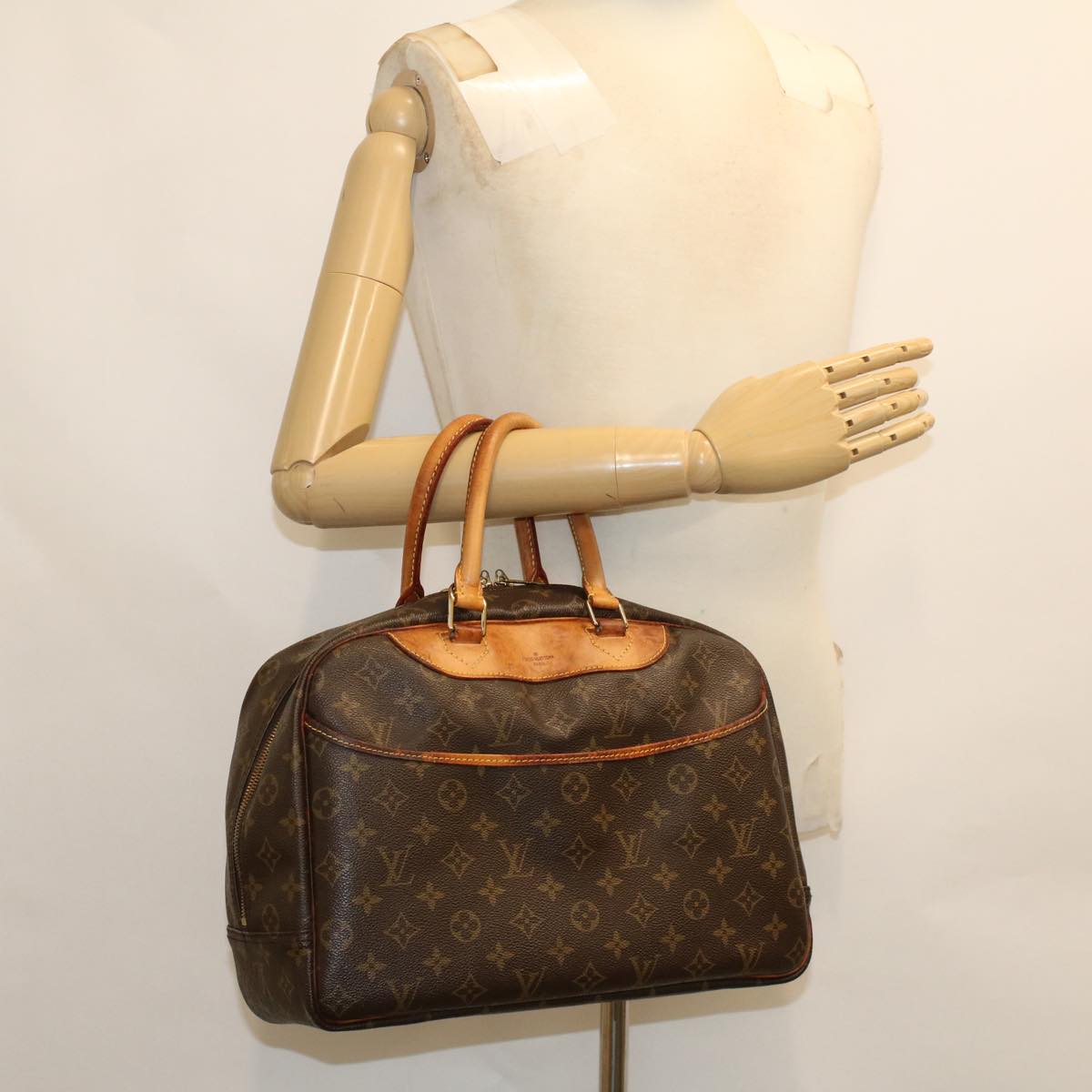 LOUIS VUITTON Monogram Deauville Hand Bag M47270 LV Auth 48418