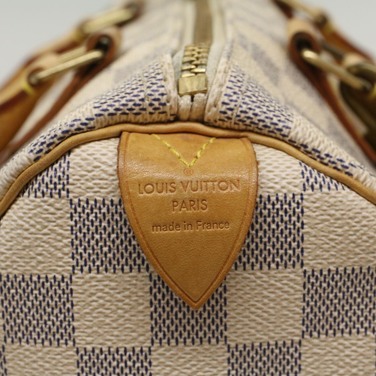 LOUIS VUITTON Damier Azur Speedy 25 Hand Bag N41534 LV Auth 48442