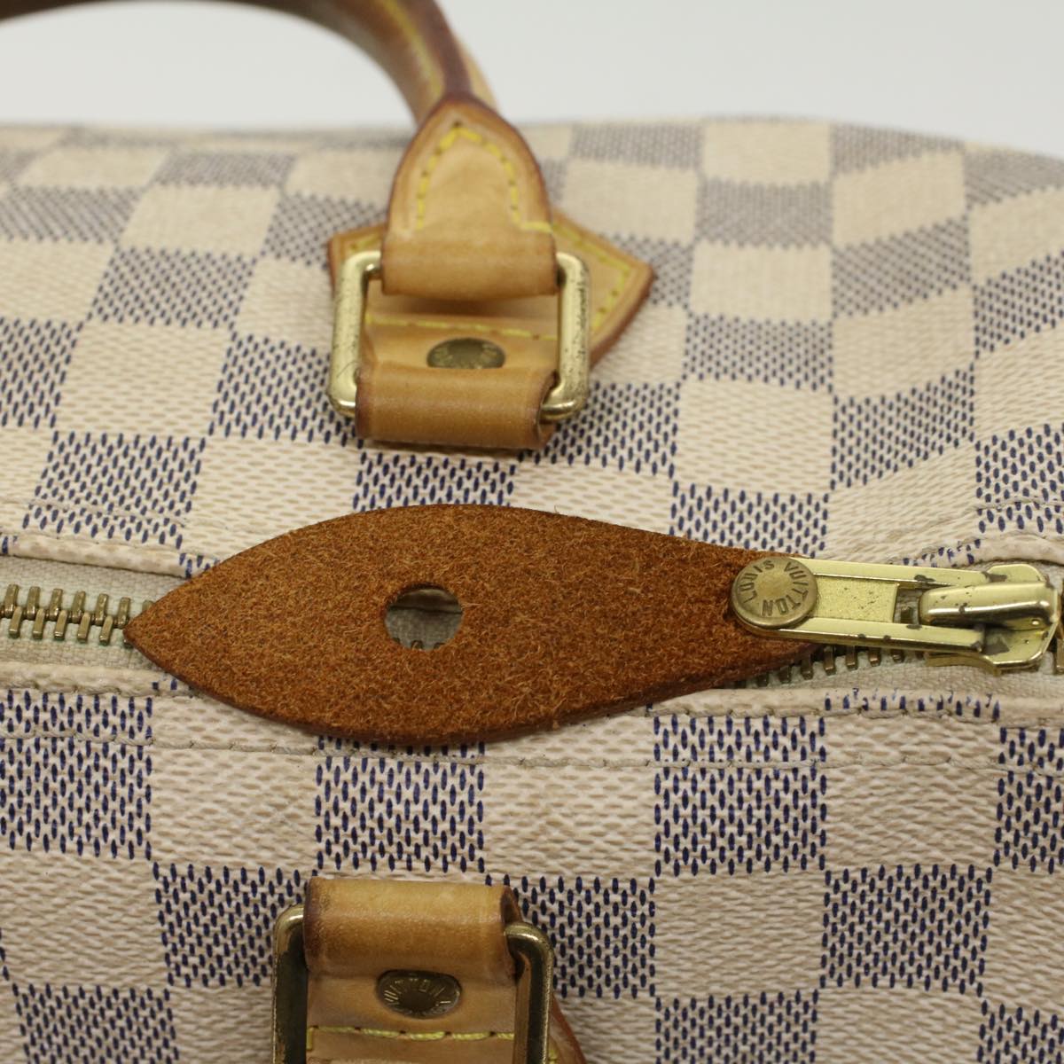 LOUIS VUITTON Damier Azur Speedy 25 Hand Bag N41534 LV Auth 48442