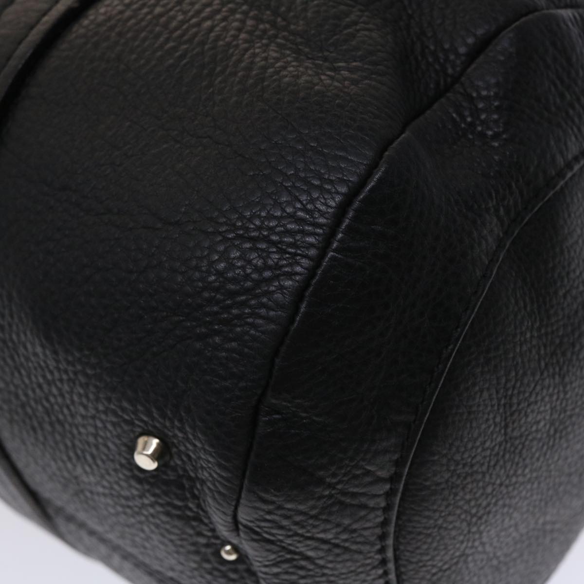 Chloe Mr Paddington Boston Bag Leather Black Auth 48467