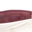 CHANEL Chevron x Matelasse Chain Shoulder Bag Lamb Skin White CC Auth 48469AV-20