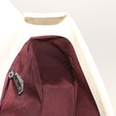 CHANEL Chevron x Matelasse Chain Shoulder Bag Lamb Skin White CC Auth 48469AV-22