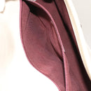 CHANEL Chevron x Matelasse Chain Shoulder Bag Lamb Skin White CC Auth 48469AV-23