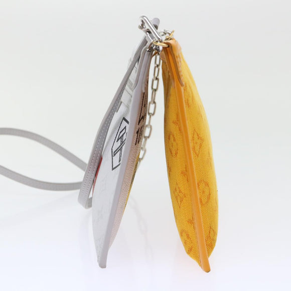 LOUIS VUITTON Monogram White Flat Mensenger Shoulder Bag Bron M44640 Auth 48487A