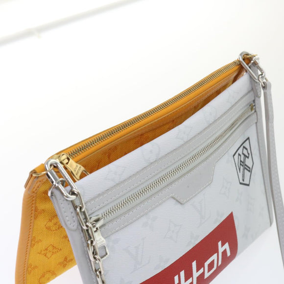LOUIS VUITTON Monogram White Flat Mensenger Shoulder Bag Bron M44640 Auth 48487SAM