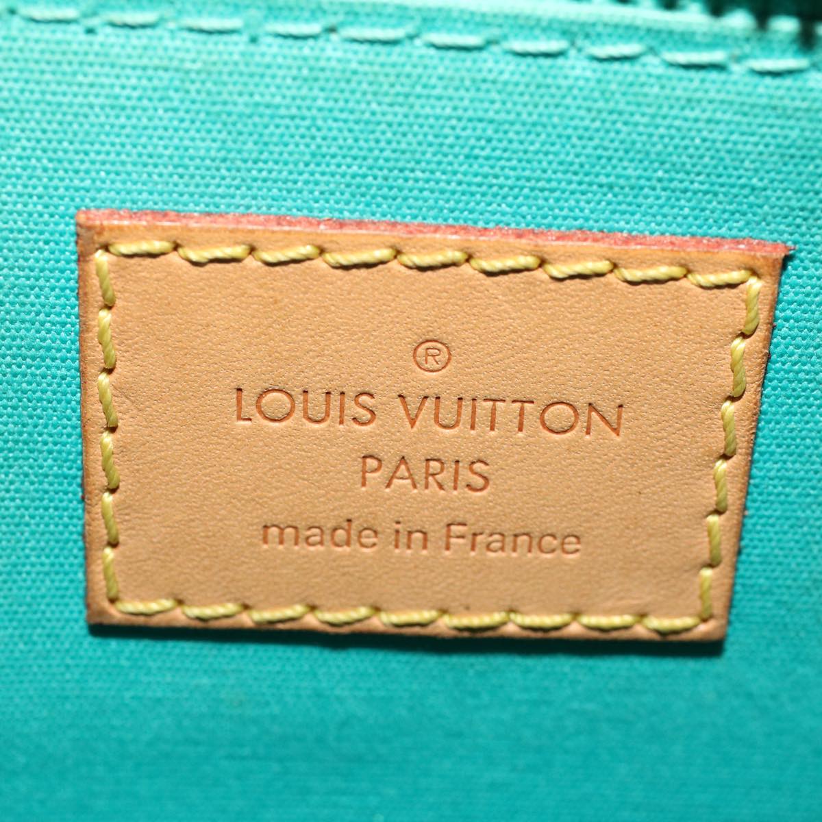 LOUIS VUITTON Monogram Vernis Alma BB Hand Bag Turquoises M90302 LV Auth 48592A