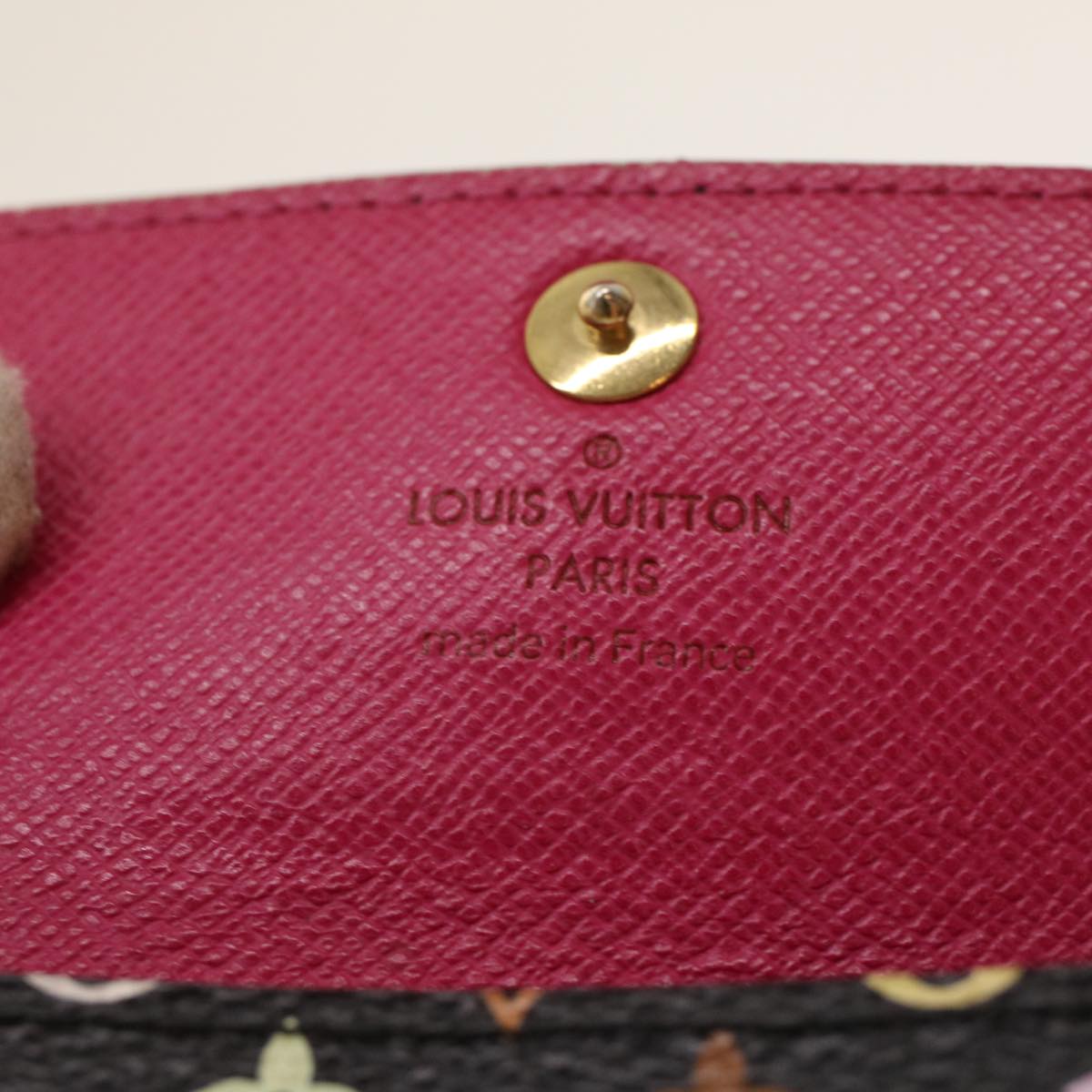 LOUIS VUITTON Monogram Multicolor Multicles 4 Key Case Black M60044 Auth 48631