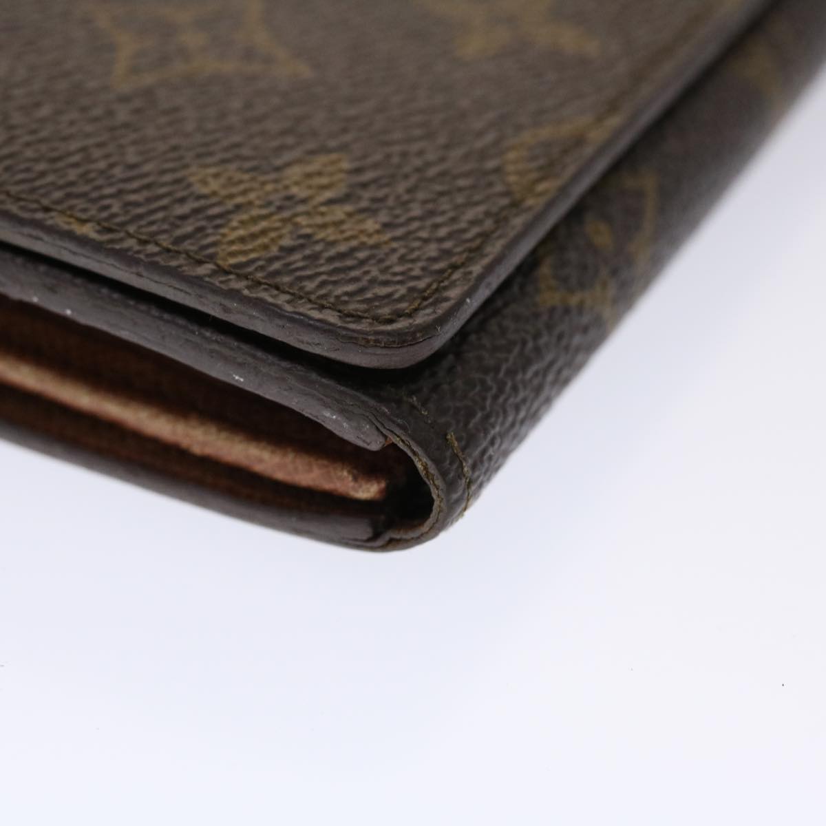 LOUIS VUITTON Monogram Porte Monnaie Billets Tresor Wallet M61730 Auth 48677