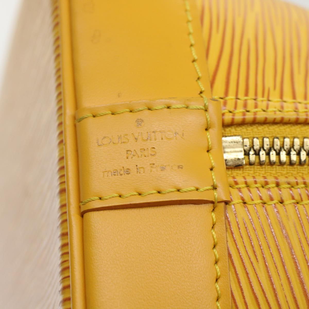 LOUIS VUITTON Epi Alma Hand Bag Tassili Yellow M52149 LV Auth 48735