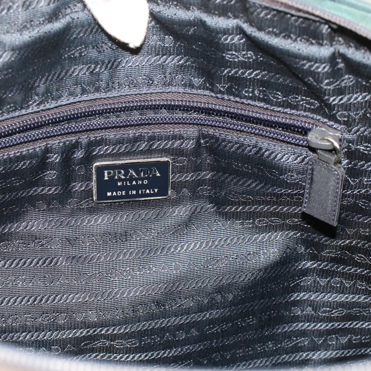 PRADA Hand Bag Nylon Blue Auth 48755