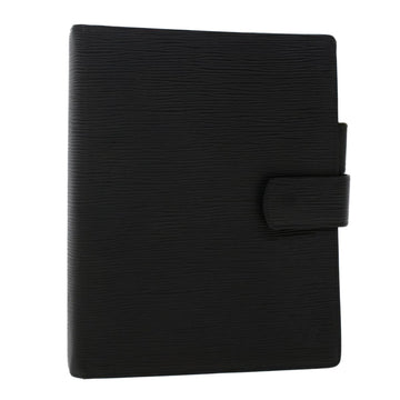 LOUIS VUITTON Epi Agenda GM Day Planner Cover Black R20062 LV Auth 48805