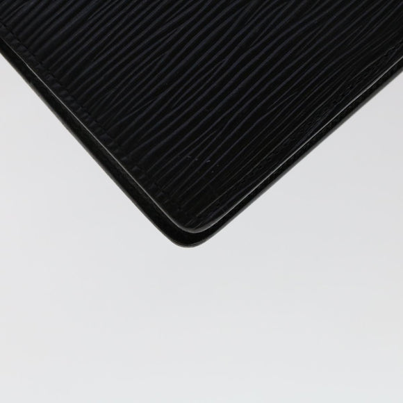 LOUIS VUITTON Epi Agenda GM Day Planner Cover Black R20062 LV Auth 48805