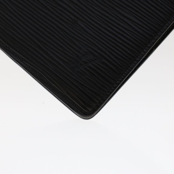 LOUIS VUITTON Epi Agenda GM Day Planner Cover Black R20062 LV Auth 48805