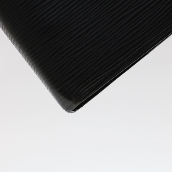 LOUIS VUITTON Epi Agenda GM Day Planner Cover Black R20062 LV Auth 48805