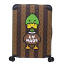LOUIS VUITTON Monogram Stripe HUMAN MADE Horizon 55 Suitcase M20481 Auth 48828SM-14