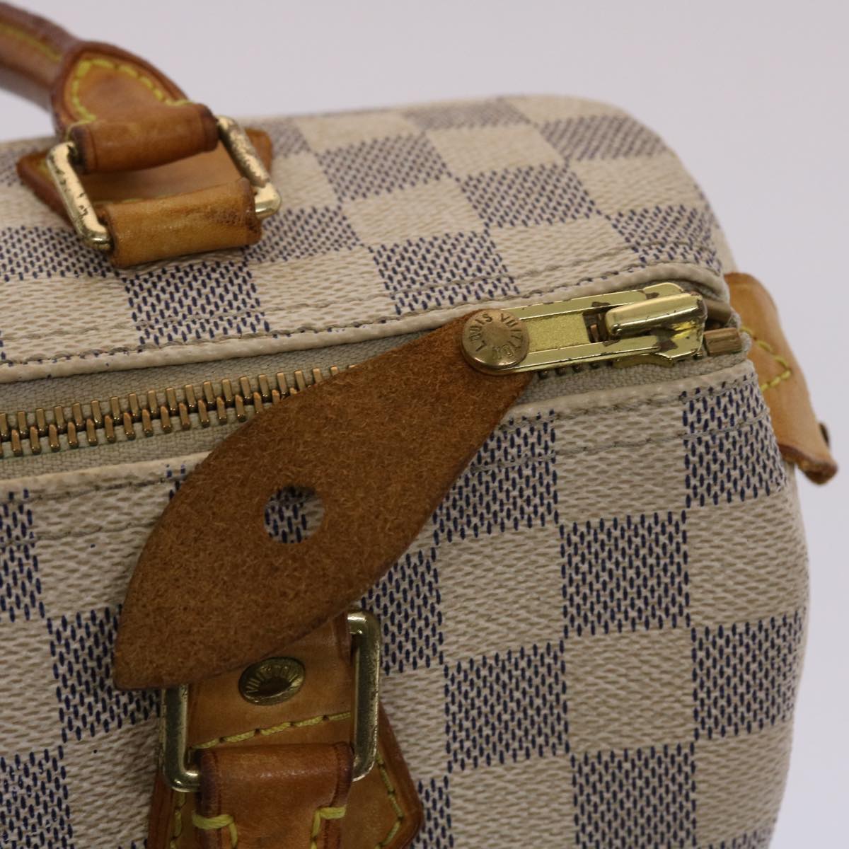 LOUIS VUITTON Damier Azur Speedy 25 Hand Bag N41534 LV Auth 48832