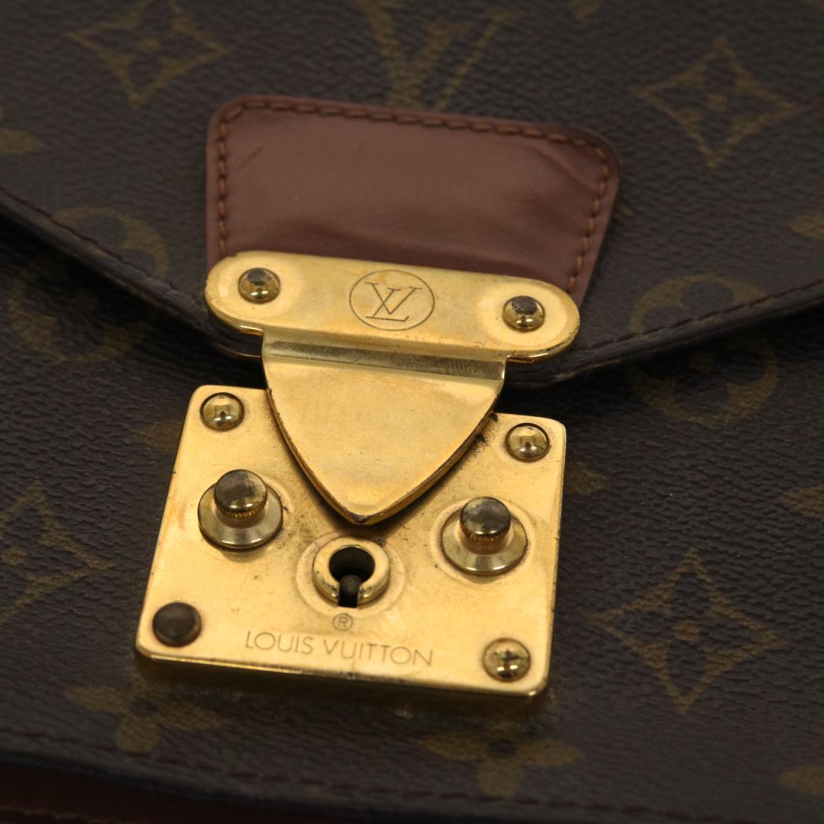 LOUIS VUITTON Monogram Monceau 28 Hand Bag 2way M51185 LV Auth 48921