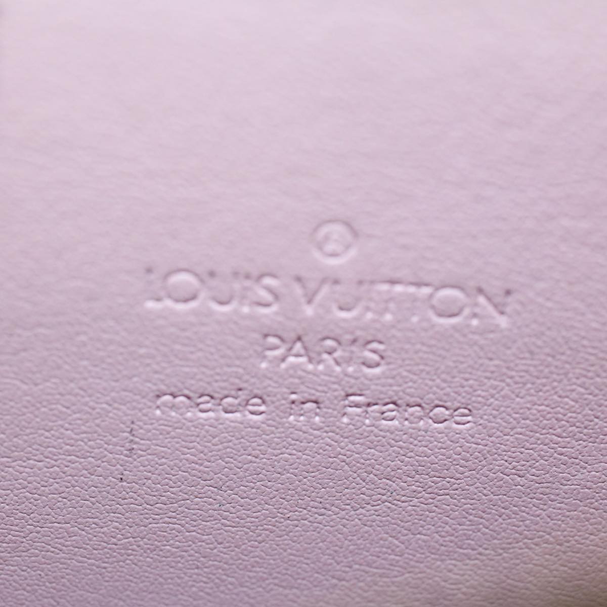 LOUIS VUITTON Monogram Vernis Motto Pouch Marshmallow Pink M91312 LV Auth 48991