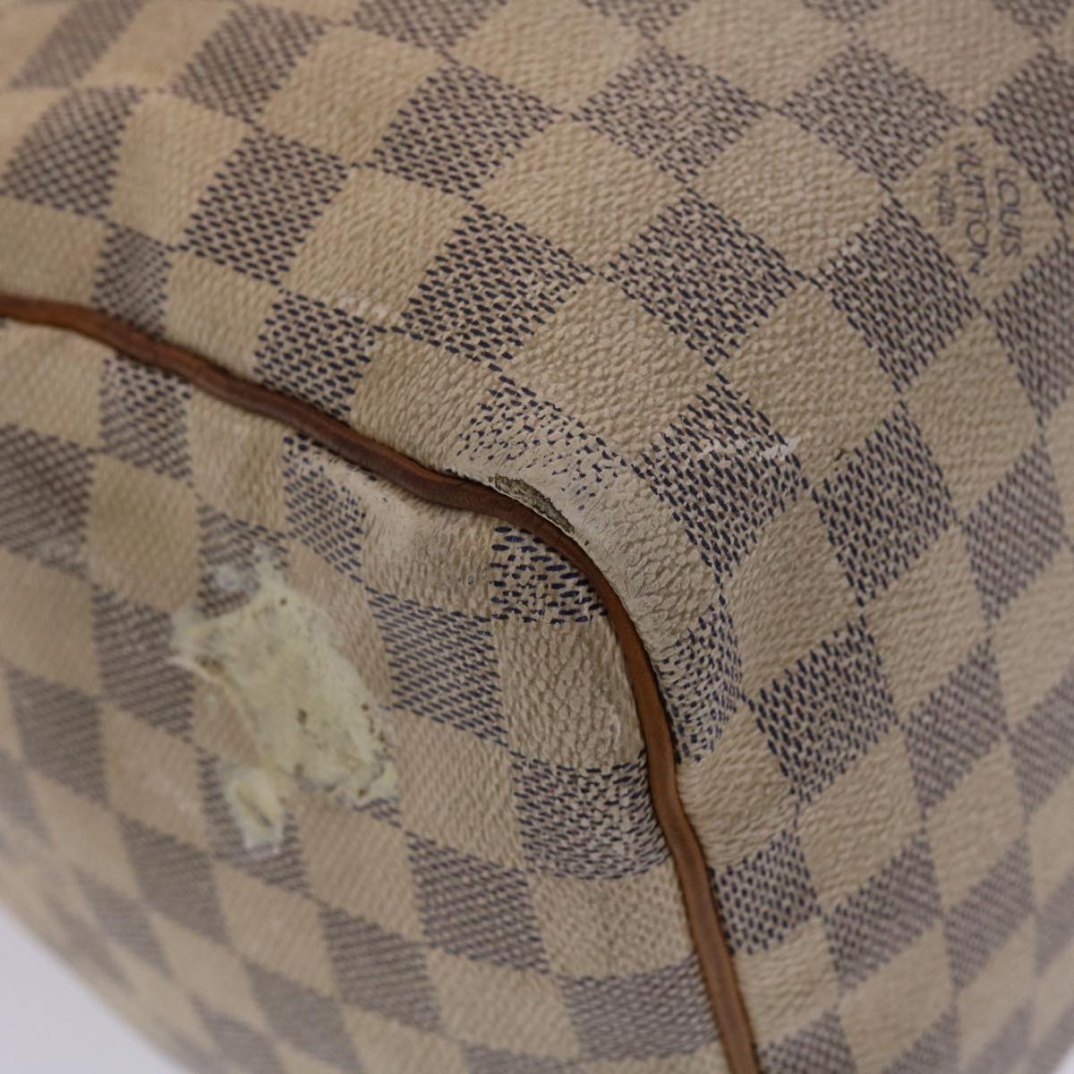 LOUIS VUITTON Damier Azur Speedy 30 Hand Bag N41533 LV Auth 49016