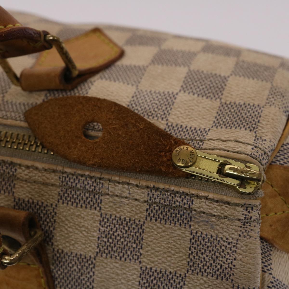 LOUIS VUITTON Damier Azur Speedy 30 Hand Bag N41533 LV Auth 49016