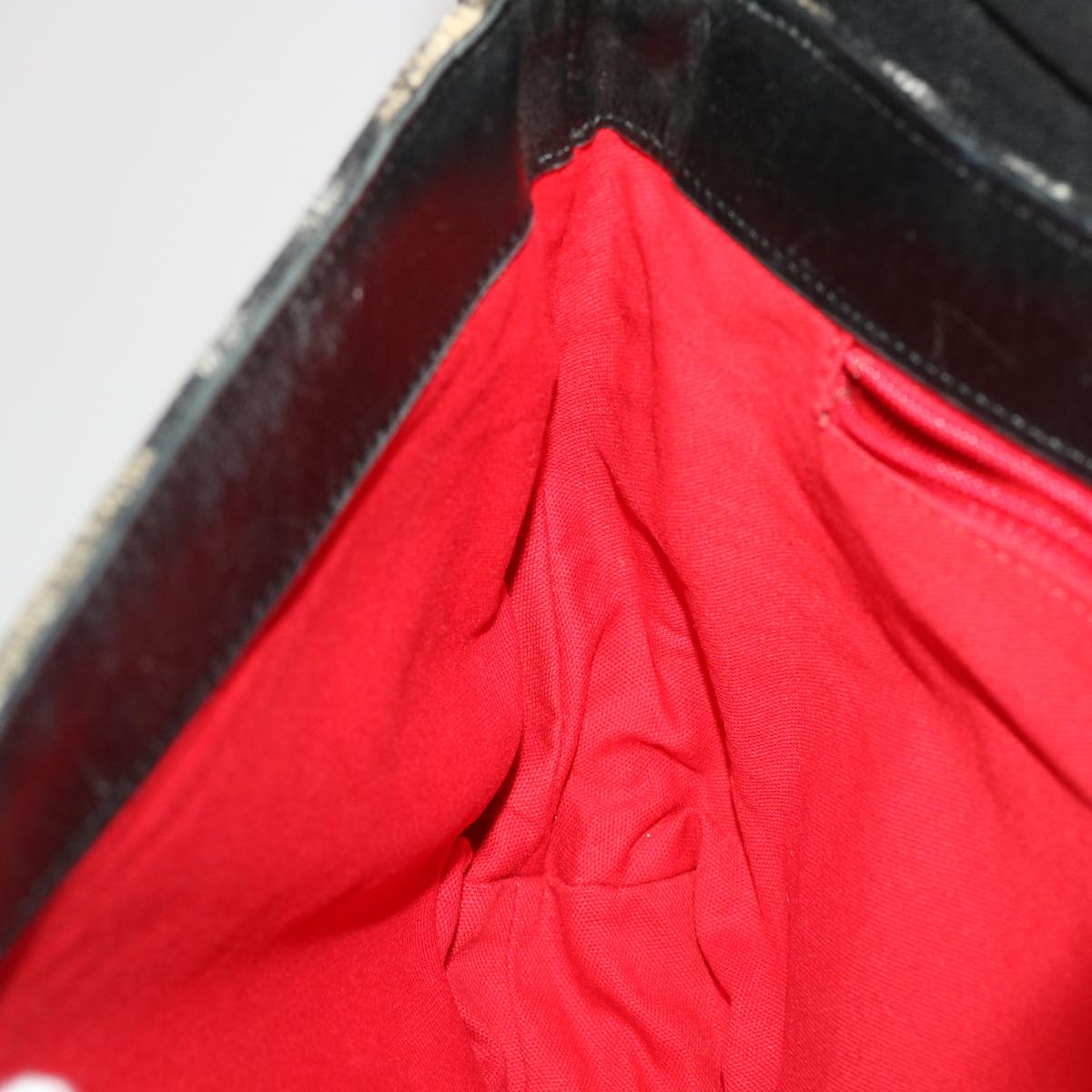 Burberrys Nova Check Blue Label Shoulder Bag Wool Brown Black Auth 49101