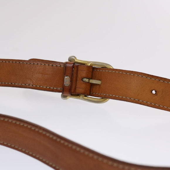 CELINE Macadam Canvas Umhängetasche PVC Leder Braun Auth 49113