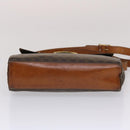 CELINE Macadam Canvas Shoulder Bag PVC Leather Brown Auth 49113-5