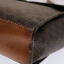 CELINE Macadam Canvas Umhängetasche PVC Leder Braun Auth 49113-10