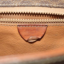 CELINE Macadam Canvas Shoulder Bag PVC Leather Brown Auth 49113-20