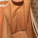 CELINE Macadam Canvas Shoulder Bag PVC Leather Brown Auth 49113-22