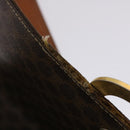 CELINE Macadam Canvas Umhängetasche PVC Leder Braun Auth 49113-8