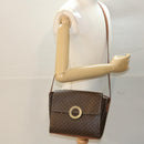 CELINE Macadam Canvas Shoulder Bag PVC Leather Brown Auth 49113-25