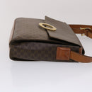 CELINE Macadam Canvas Umhängetasche PVC Leder Braun Auth 49113-14