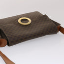 CELINE Macadam Canvas Umhängetasche PVC Leder Braun Auth 49113-6