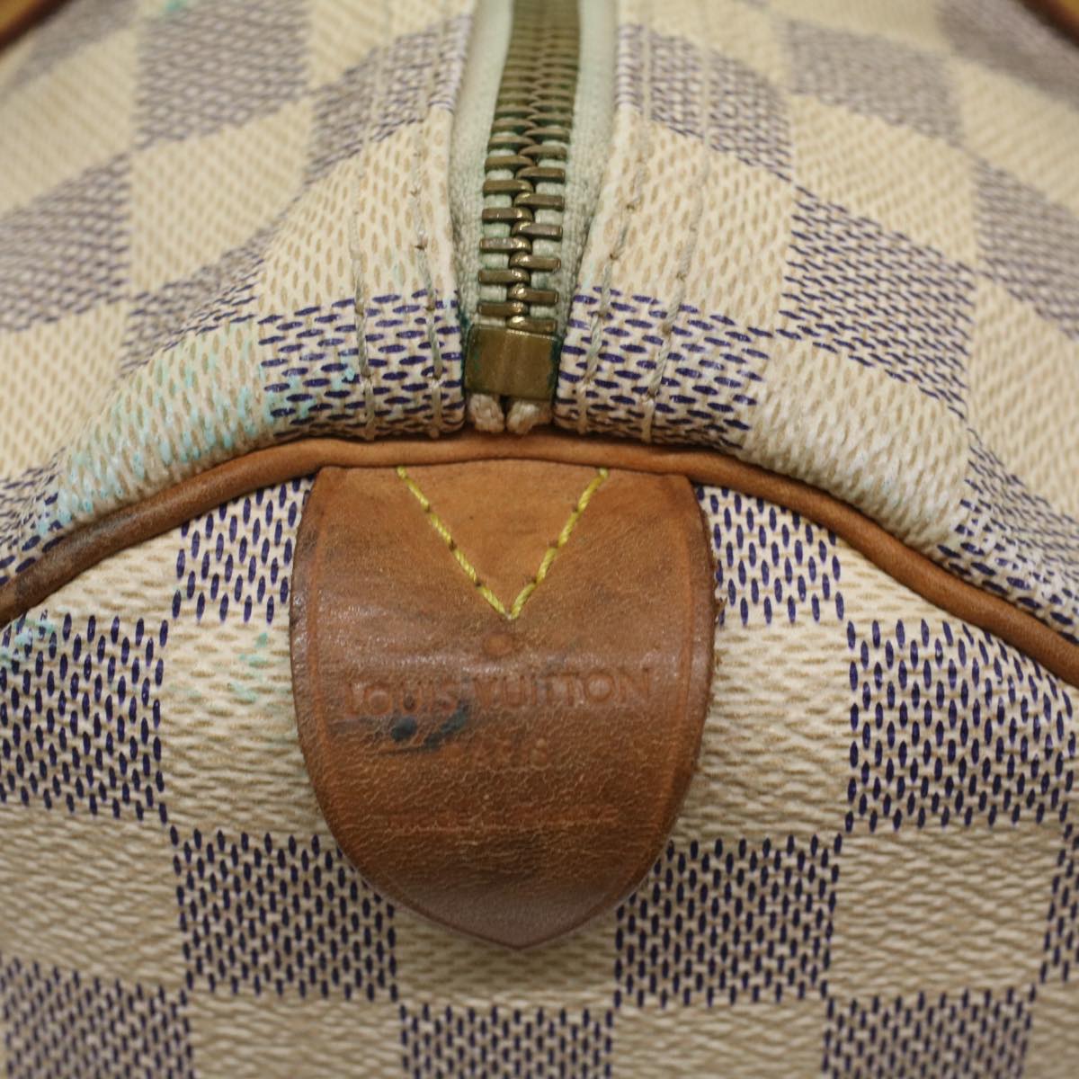 LOUIS VUITTON Damier Azur Speedy 30 Hand Bag N41533 LV Auth 49232