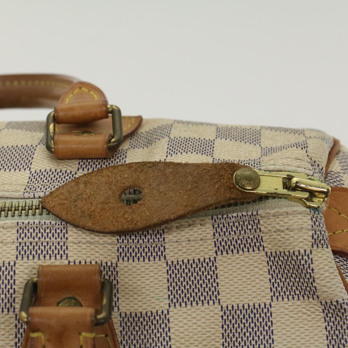 LOUIS VUITTON Damier Azur Speedy 30 Hand Bag N41533 LV Auth 49232